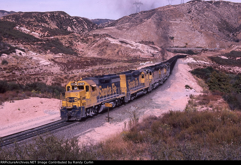 ATSF 3429 East on Cajon Pass